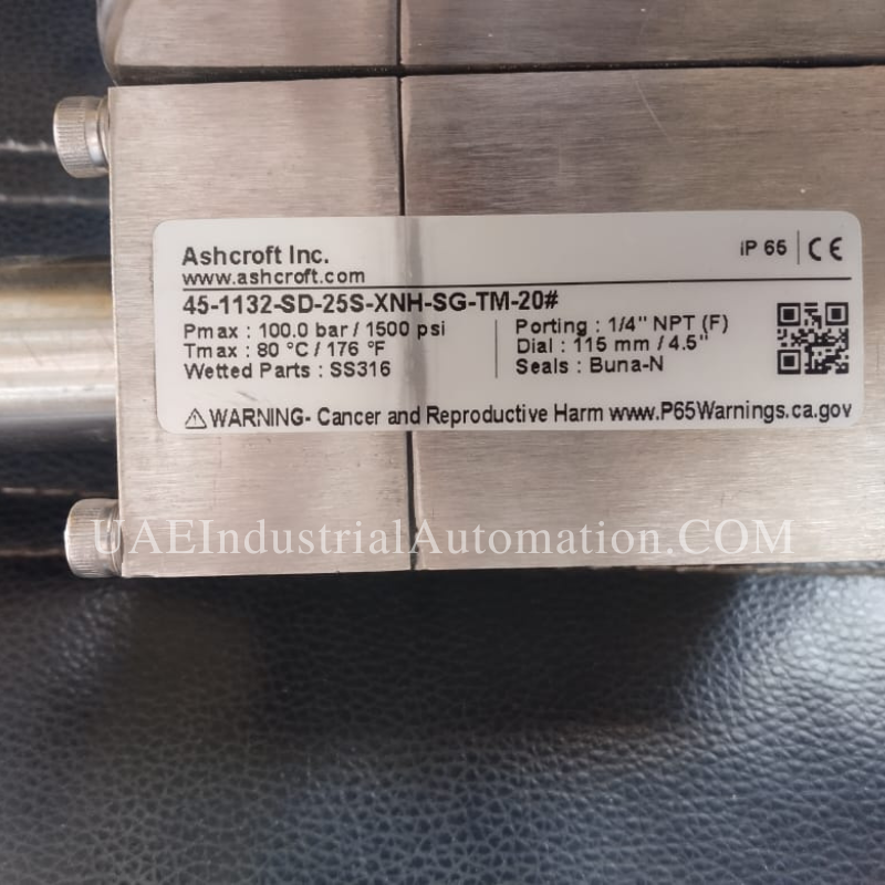 Ashcroft Differential Pressure Gauge 451132SD25S Price in Dubai UAE