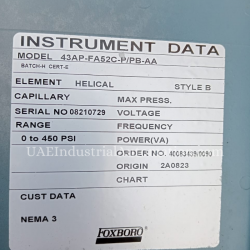 Foxboro 43AP-FA52C-PPB-AA Pneumatic Controller Price in Qatar UAE