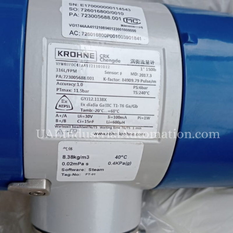 KROHNE Vortex Flow Meter VFM4070 Price